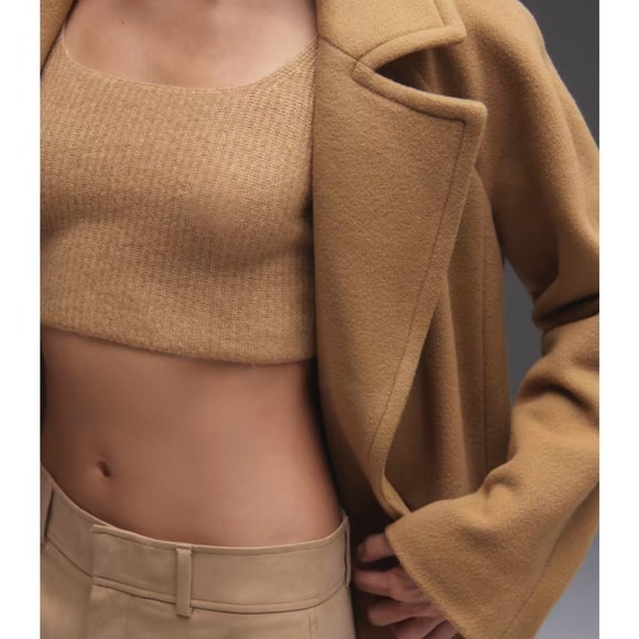 NWT Everlane The Cozy-Stretch Tank Wool In Camel Size L - Picture 3 of 7